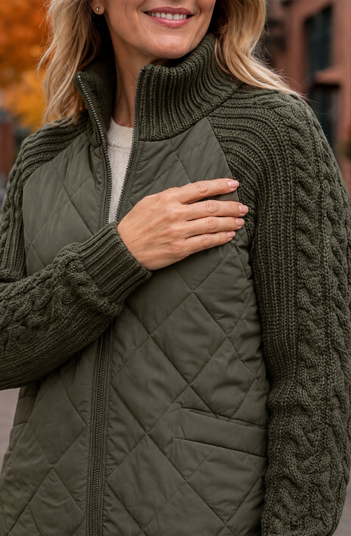 Sienna™ Quilted Knit Zip Jacket