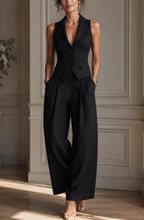 Valentina's™ | Tailored Vest & Wide-Leg Trouser Set
