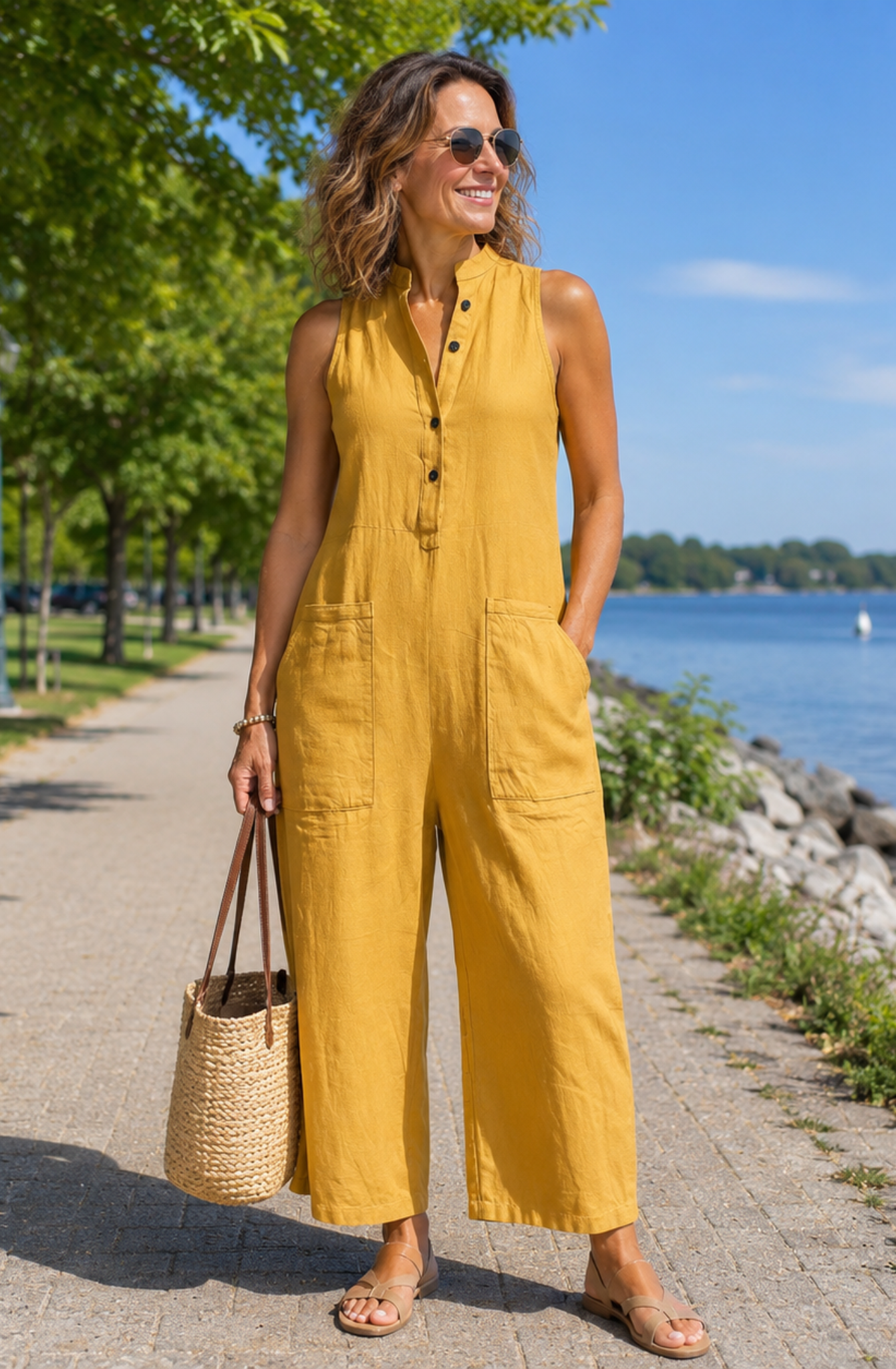 Arielle™ | Effortless Button Jumpsuit