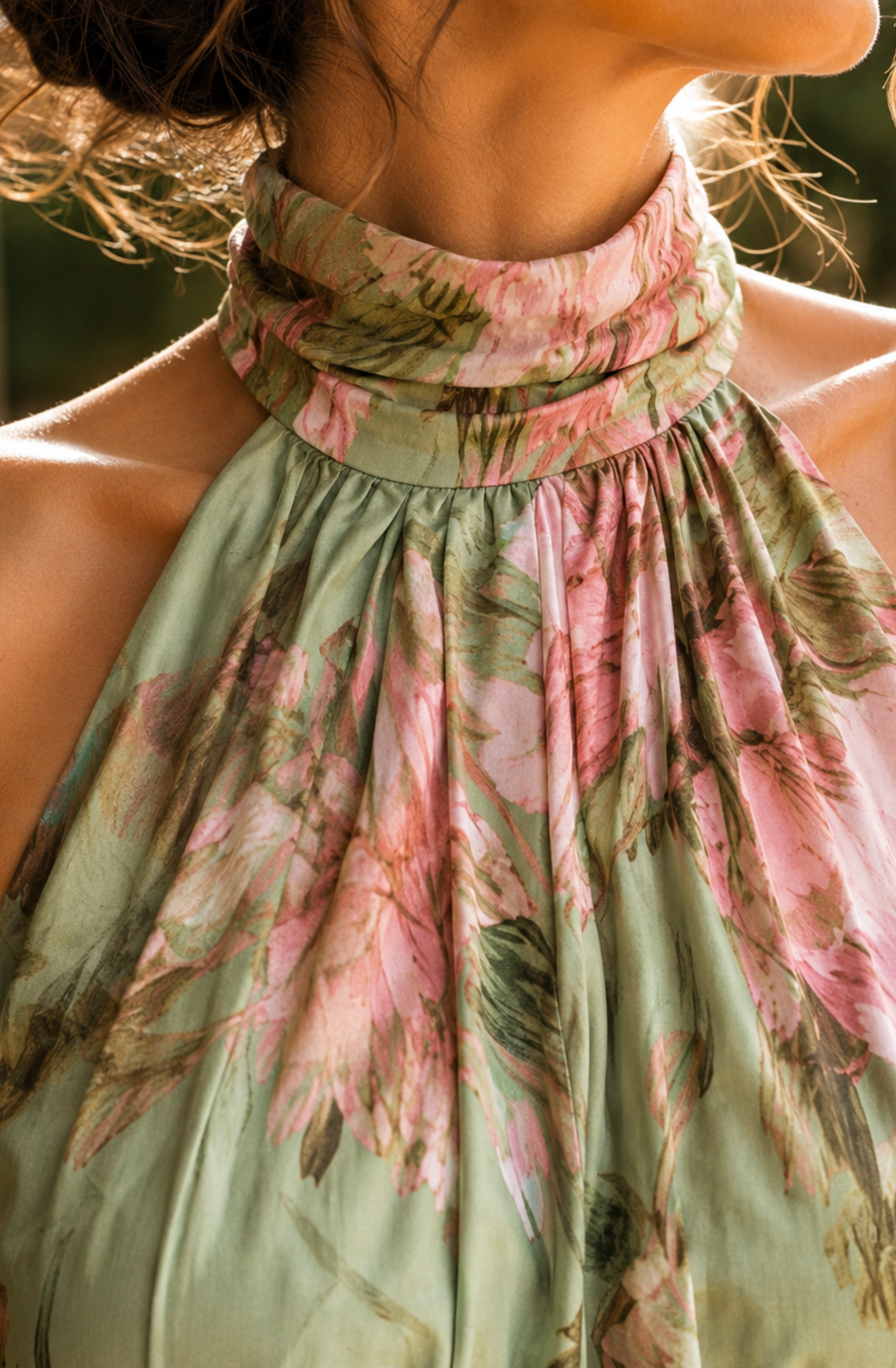 Serena™ | Elegant Halter Floral Maxi Dress