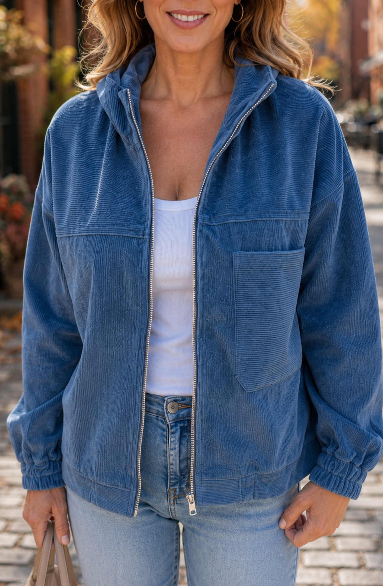 Marlowe™ | Corduroy Zip Jacket