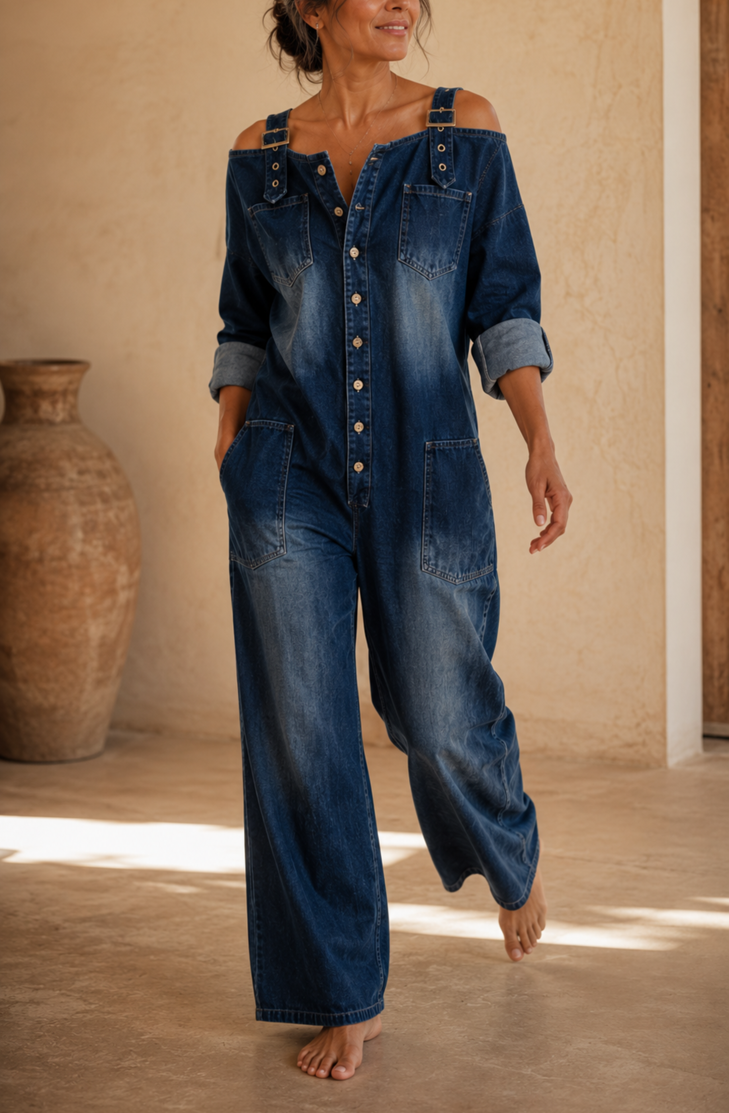Mila™ | Relaxed Denim Jumpsuit