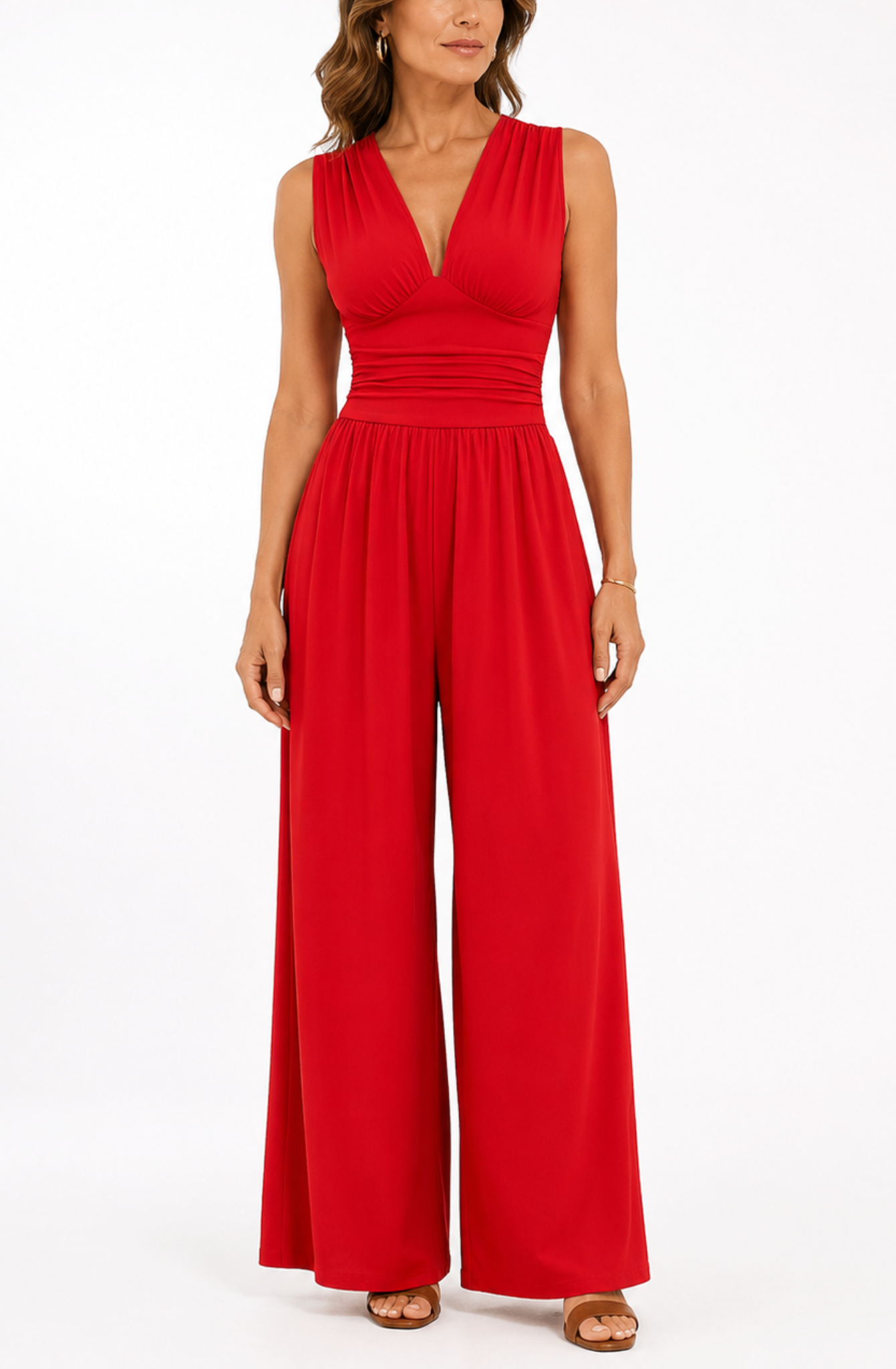Renata™ | Sleeveless Wide-Leg Jumpsuit