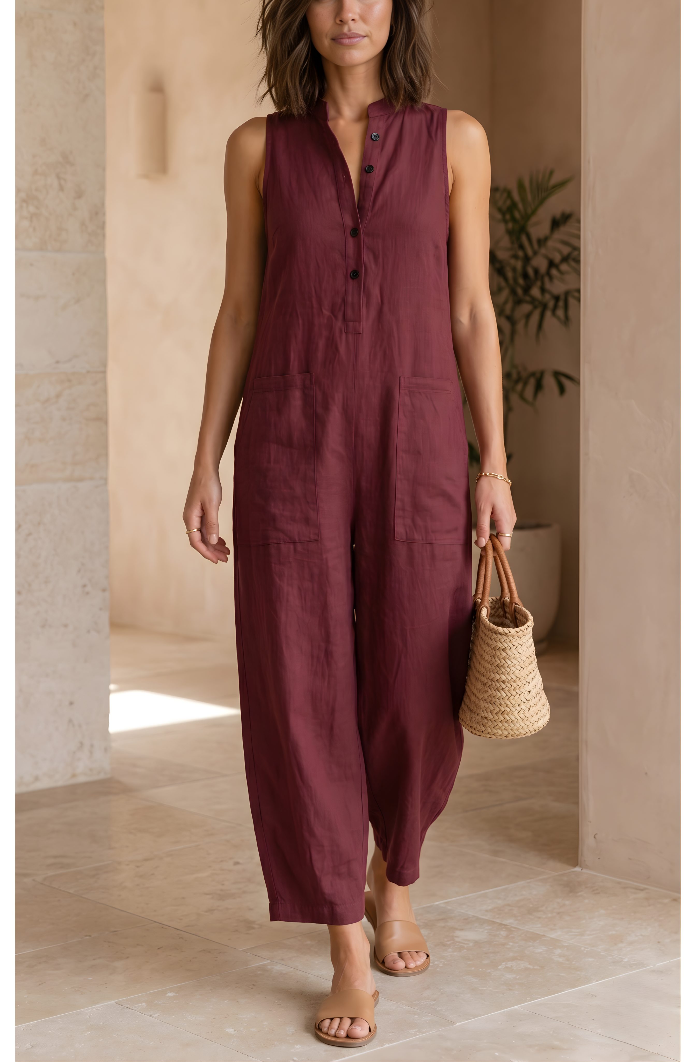 Elena’s™ | Effortless Linen Jumpsuit