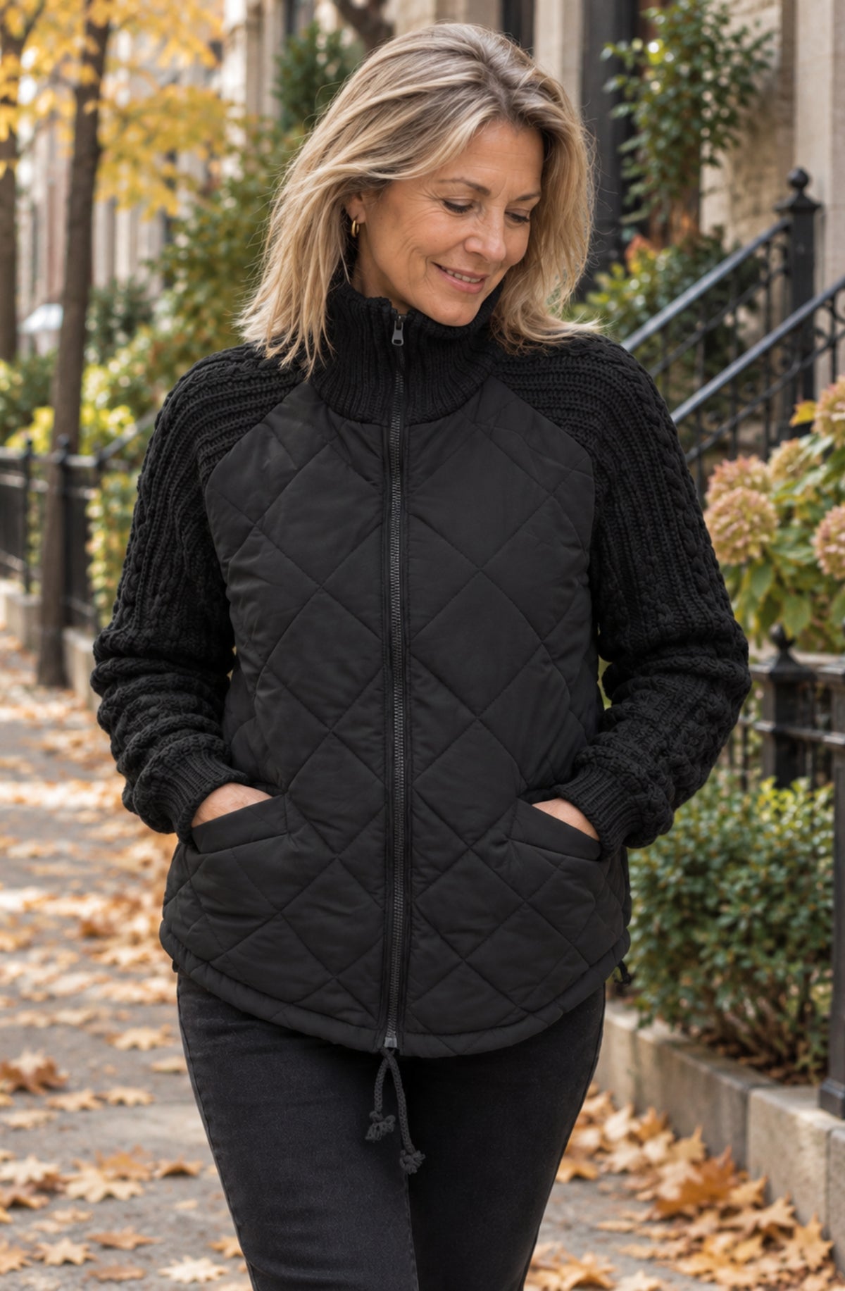 Sienna™ Quilted Knit Zip Jacket