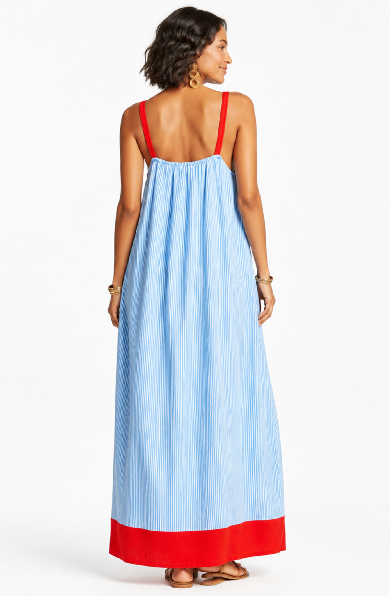 Carmen™ | Striped Colour-Block Maxi Sundress