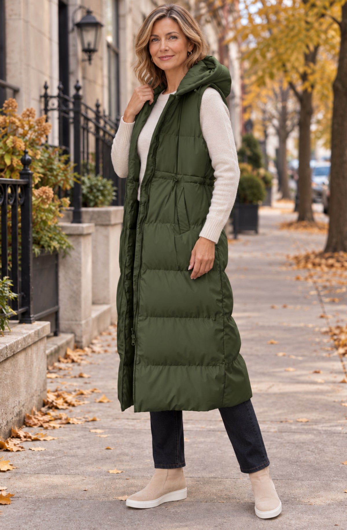 Valenne™ Maxi Hooded Puffer Vest