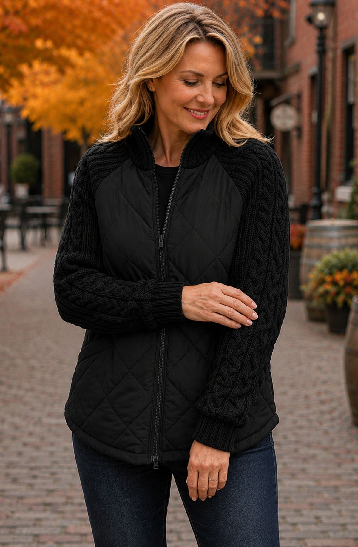 Sienna™ Quilted Knit Zip Jacket