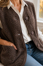 Liora™ Cozy Teddy Button Vest
