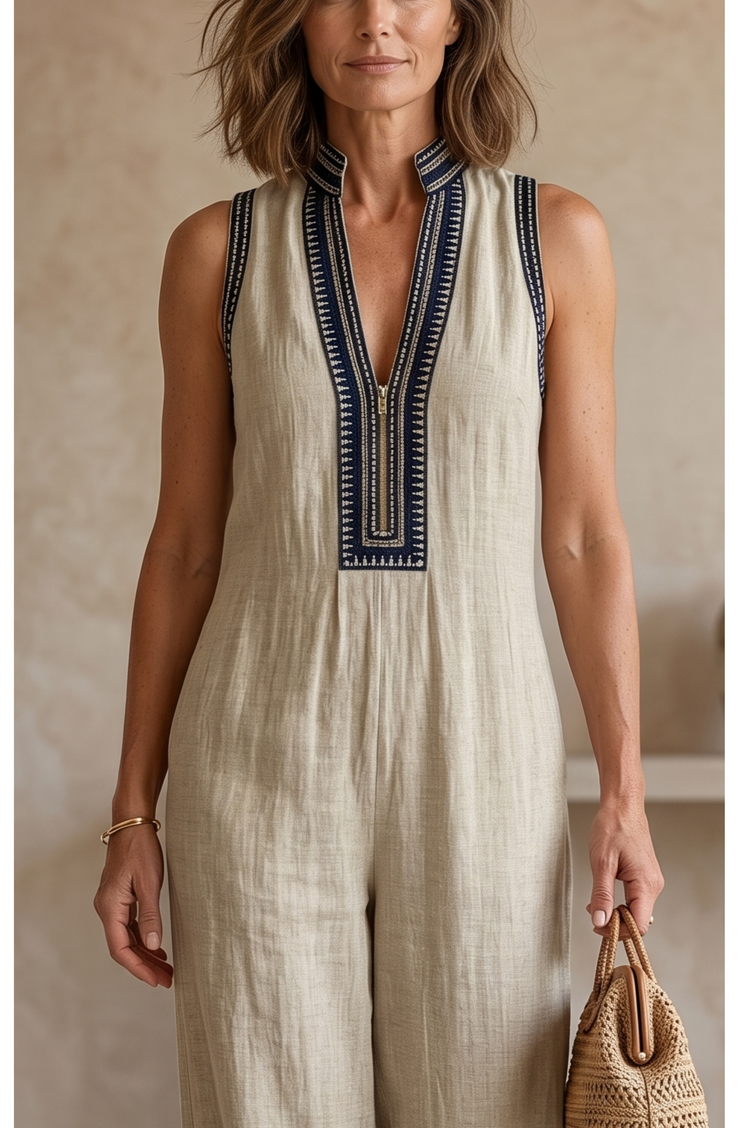 Aria’s™ | Refined Linen Jumpsuit