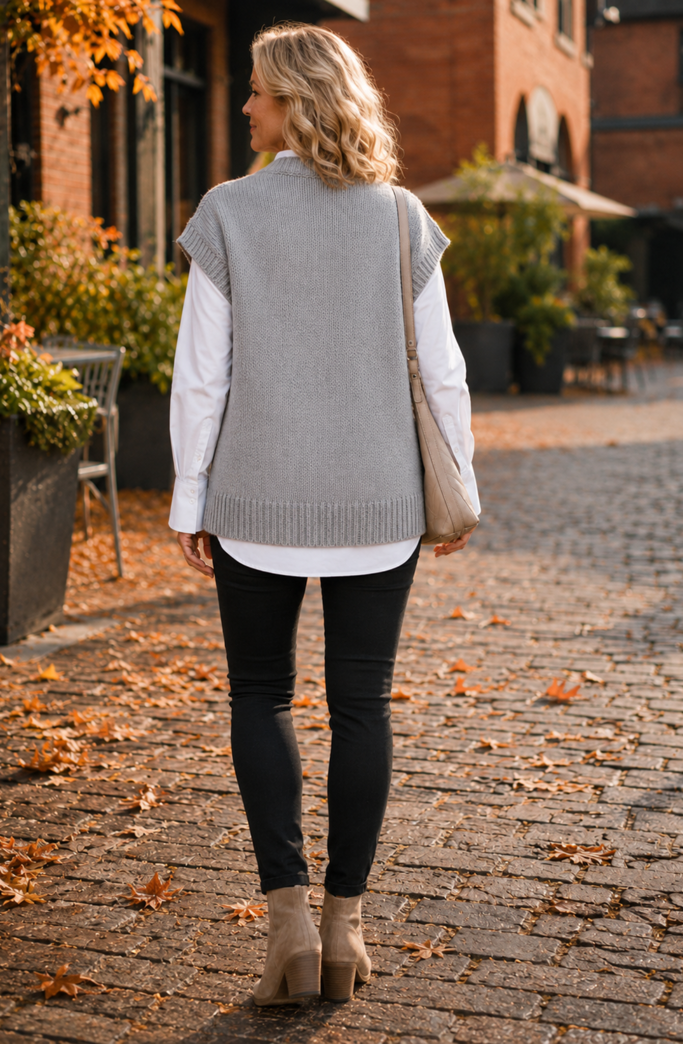 Cable Knit Sweater Vest for Women