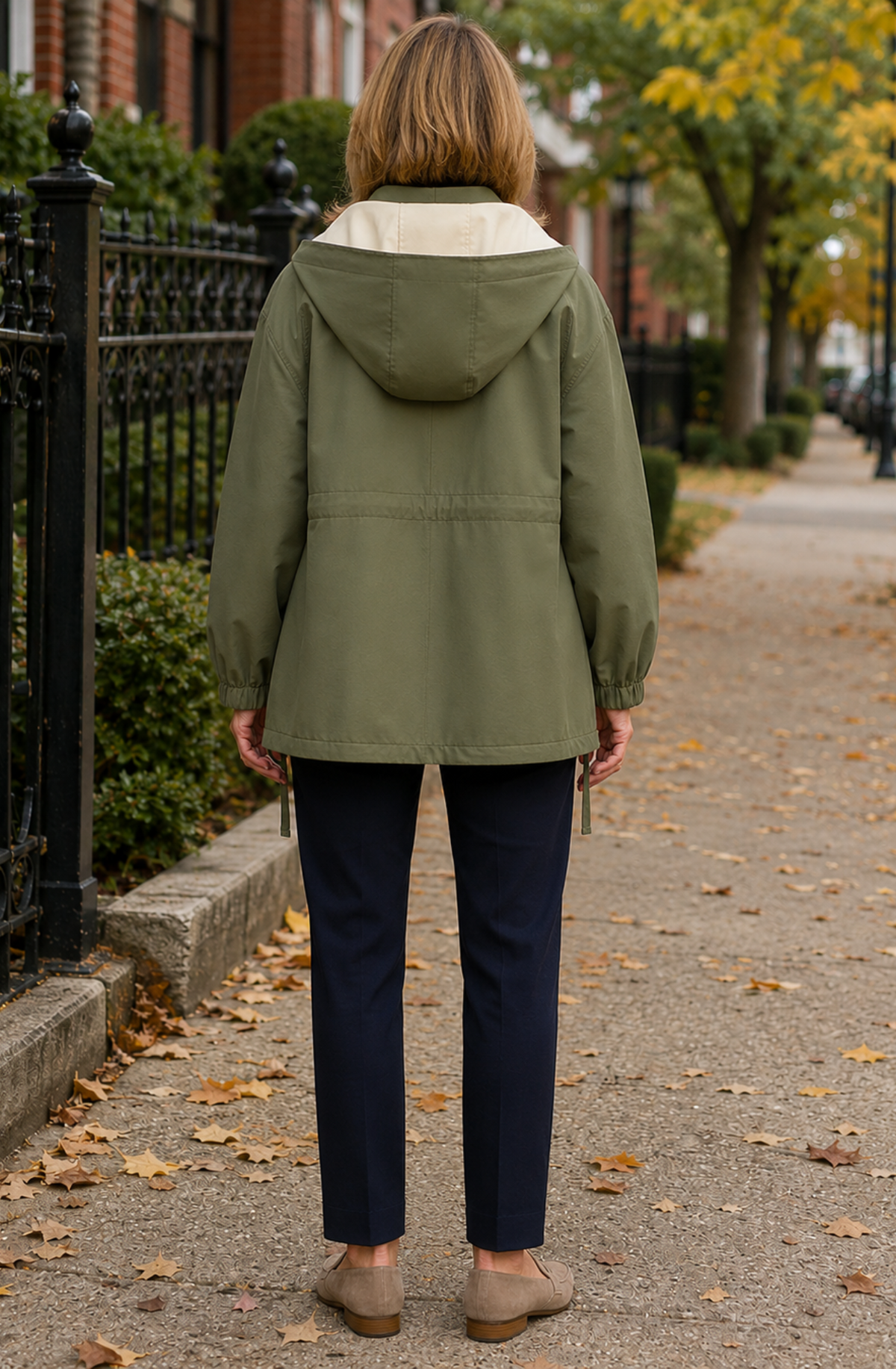 Améliane™ Contrast Hooded Windbreaker