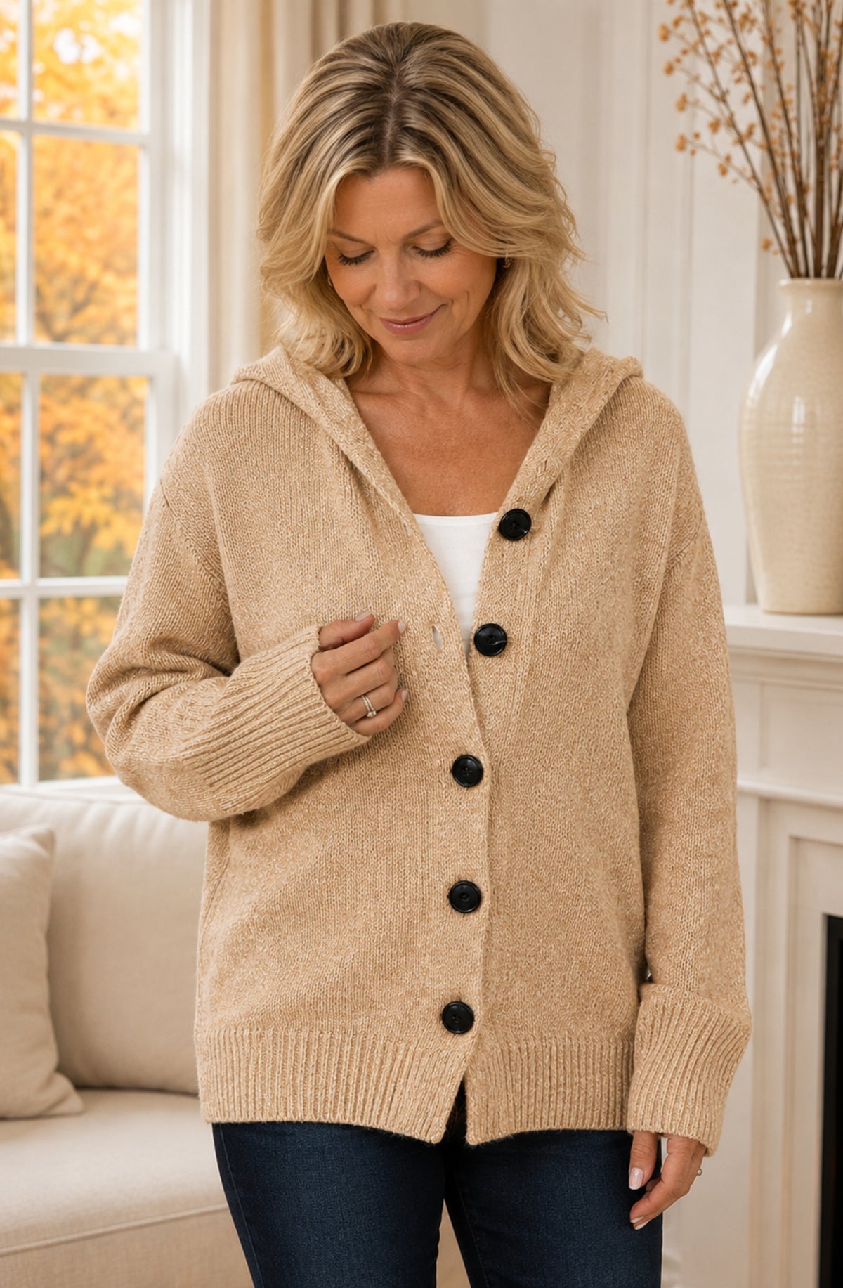 Aveline™ Hooded Knit Cardigan