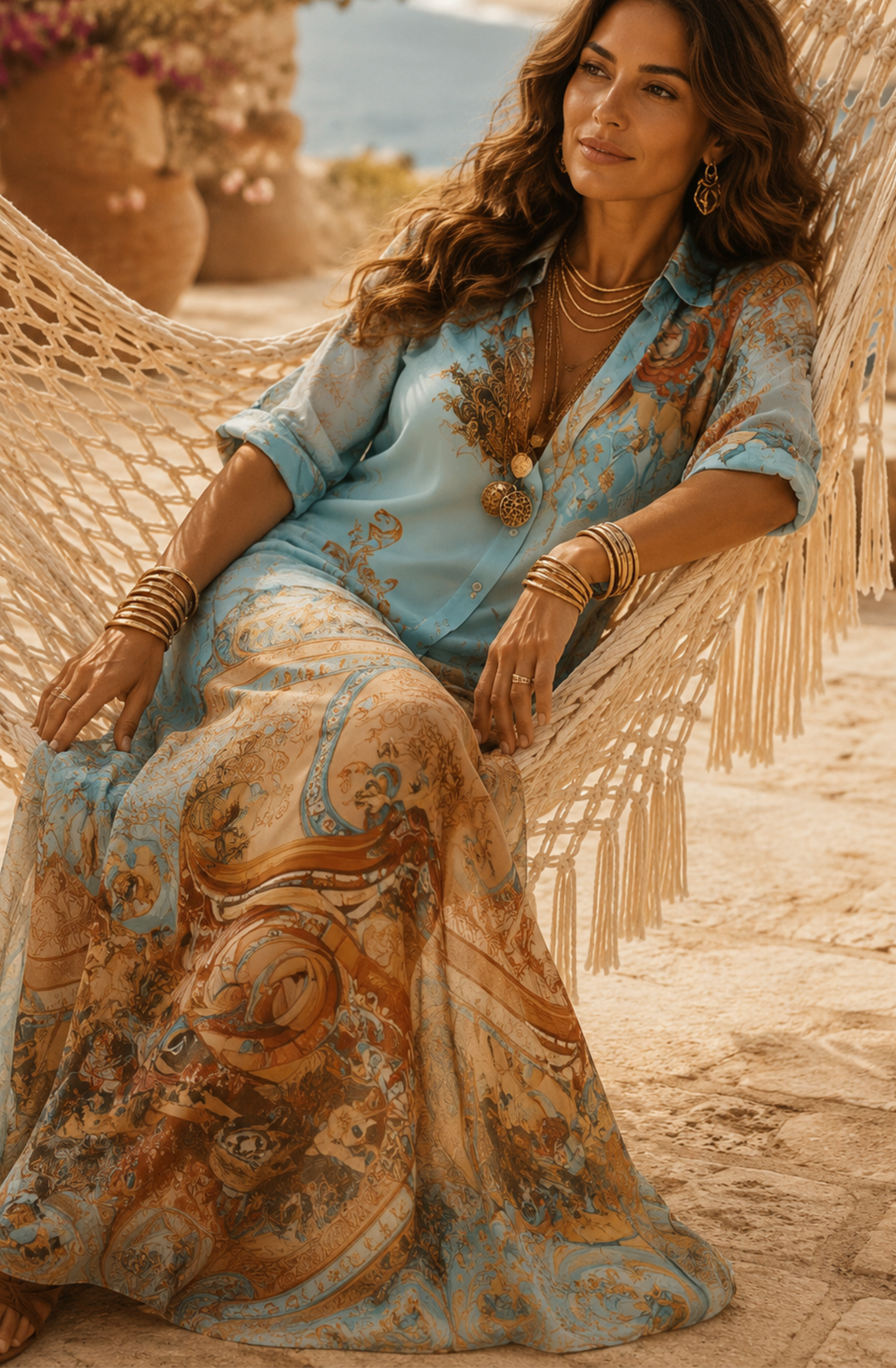Valentina's™ | Riviera Print Maxi Dress