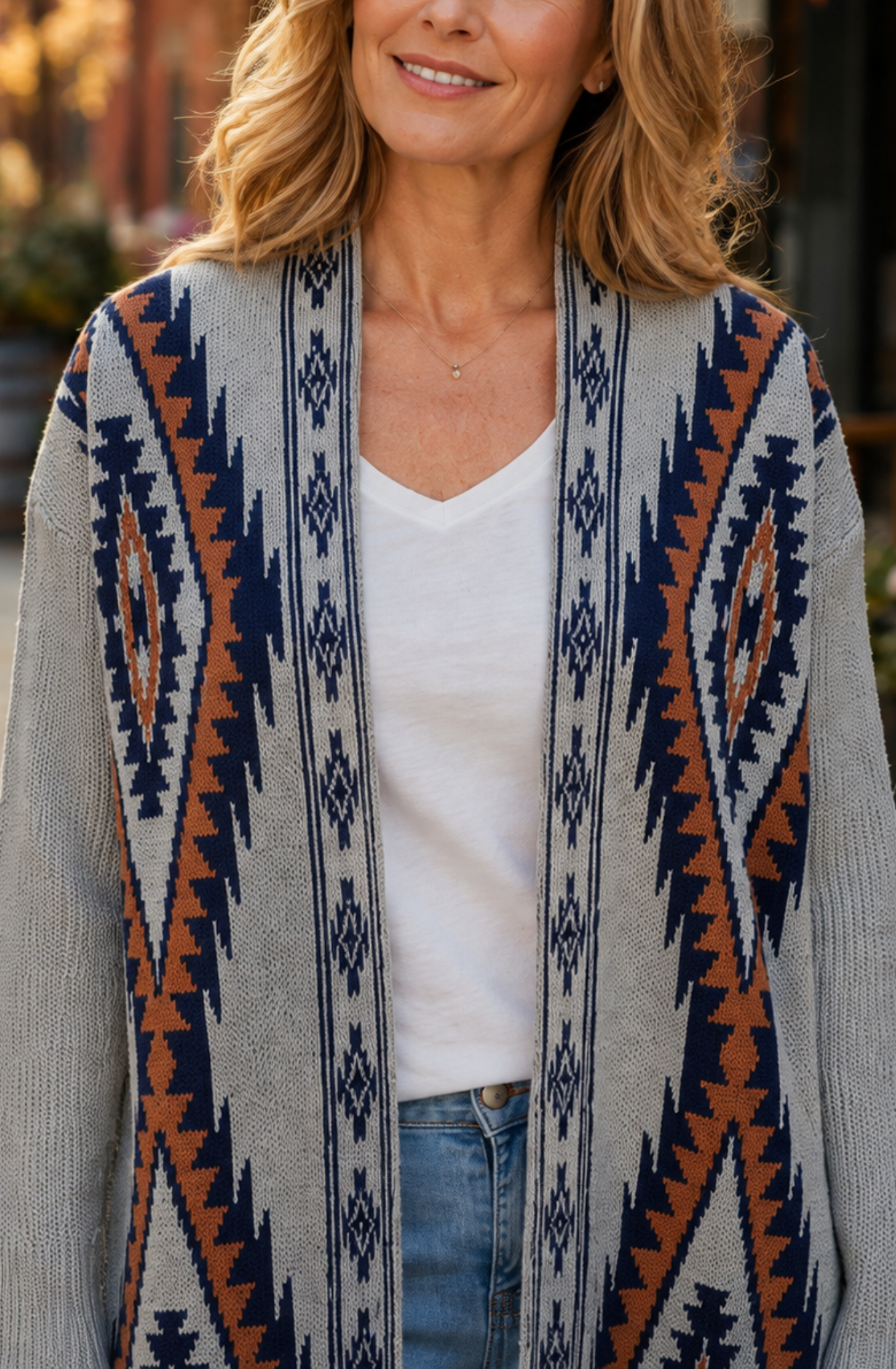Wyoming Grey Long Cardigan Blanket Sweater