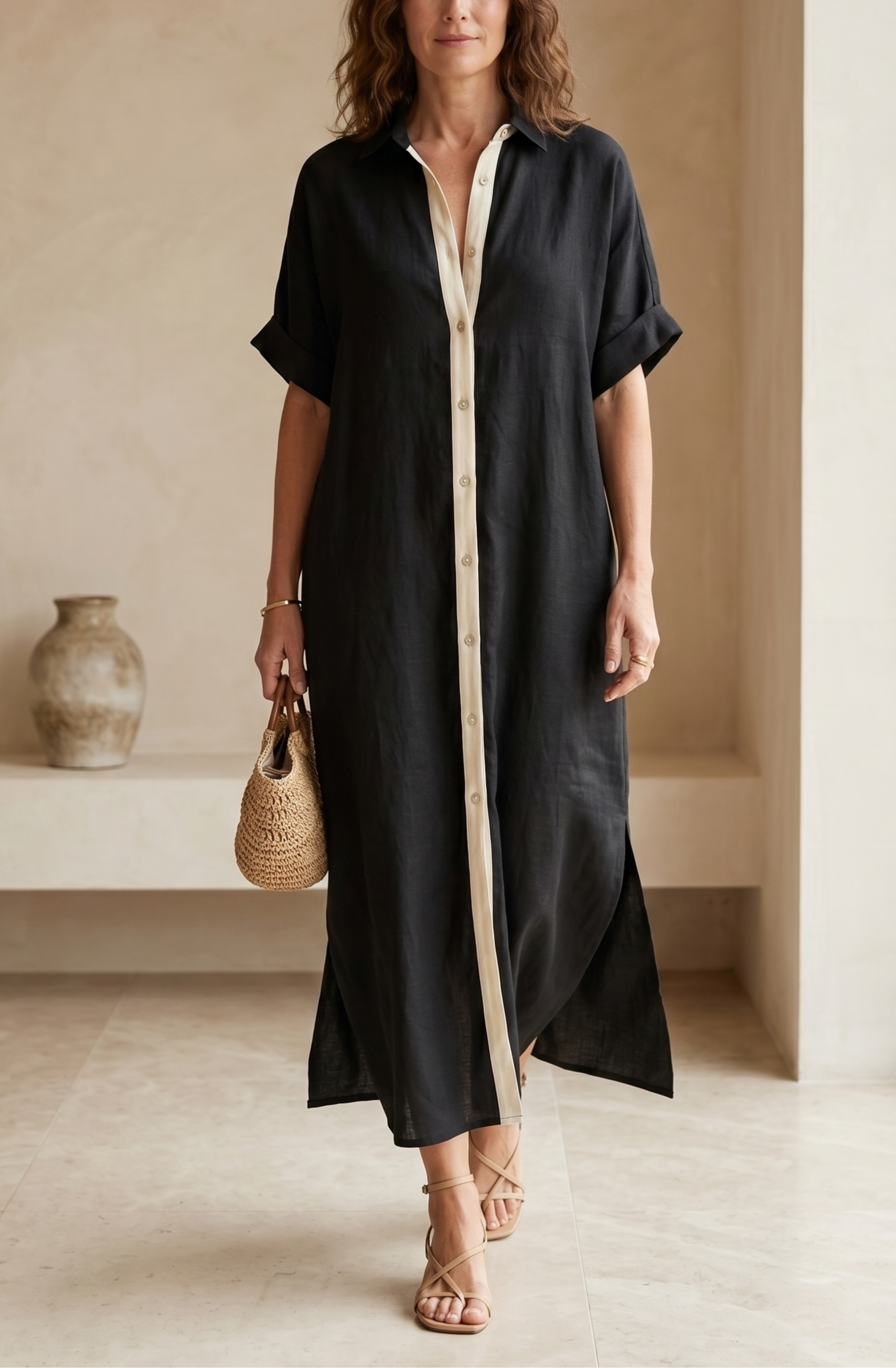 Amelia’s™ | Effortless Linen Shirt Dress