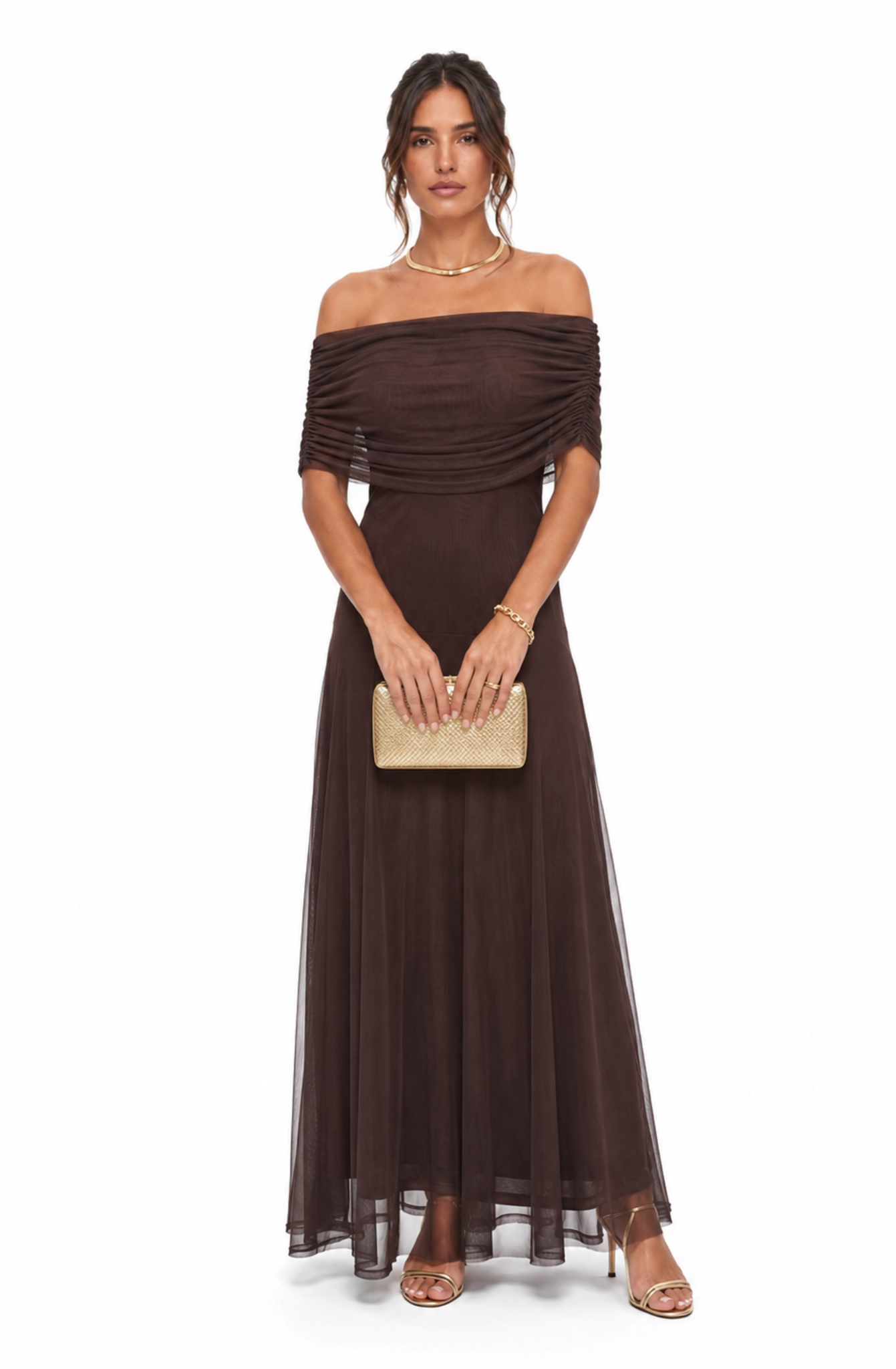Liana™ | Draped Off-Shoulder Maxi Dress