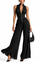 Elara™ | Pleated Wide-Leg Jumpsuit