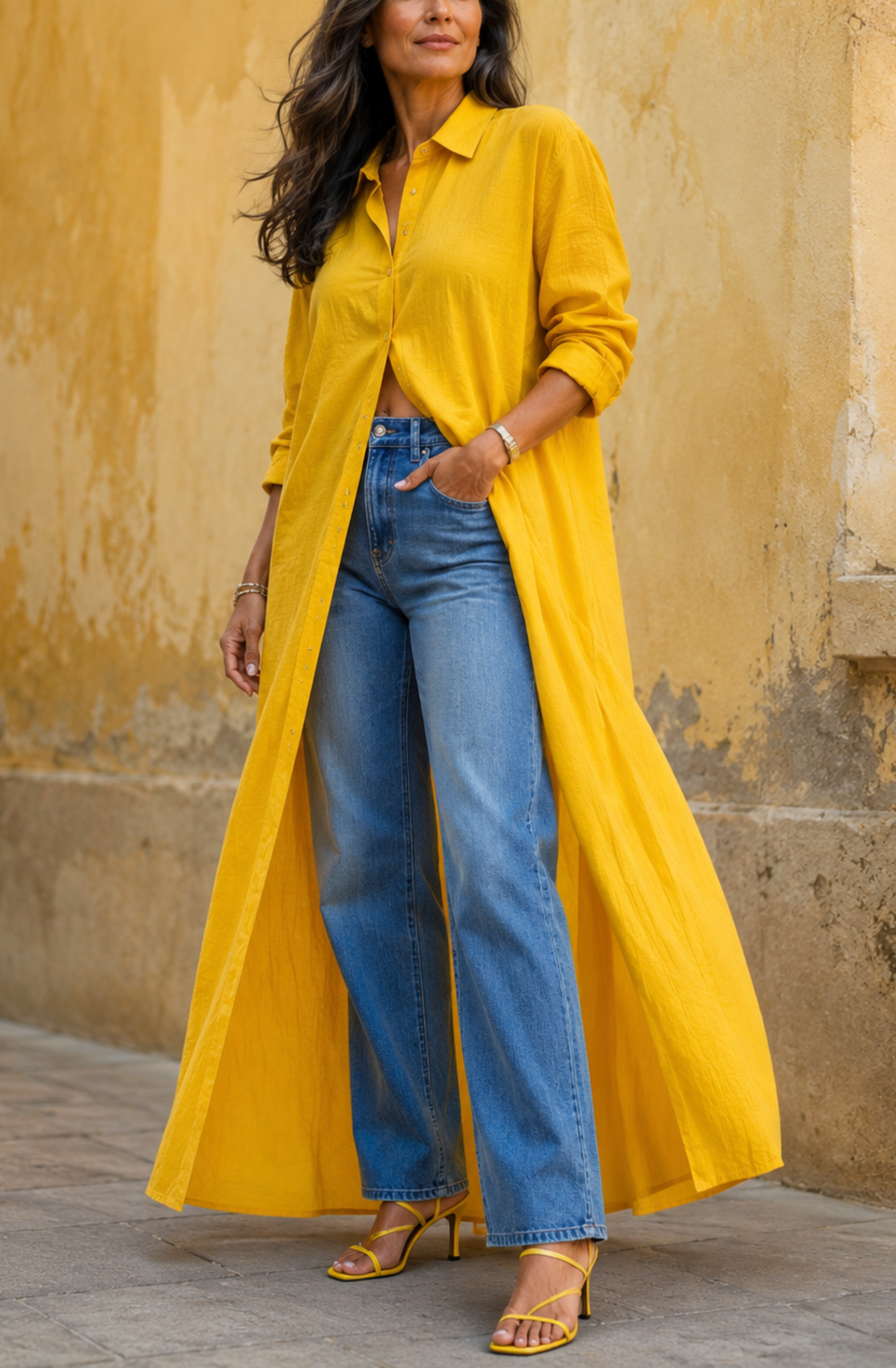 Elena™ | Flowing Maxi Shirt Dress