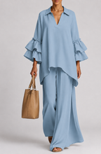 Celeste™ | Ruffle Sleeve Wide-Leg Set