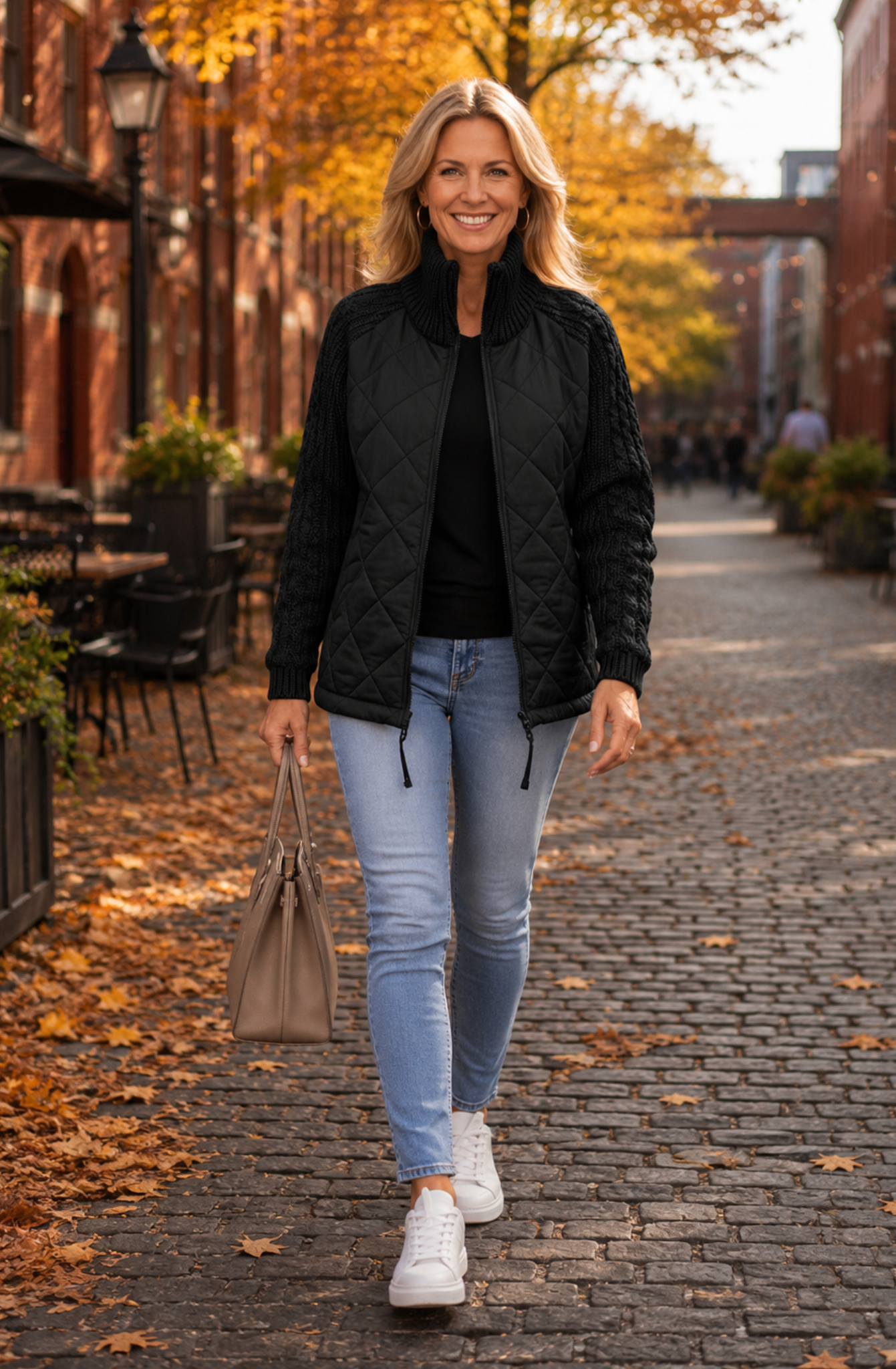 Victoria | Casual Gebreide Fleece Jas
