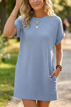 LUNARA™ – Relaxed Textured Pocket Summer Dress
