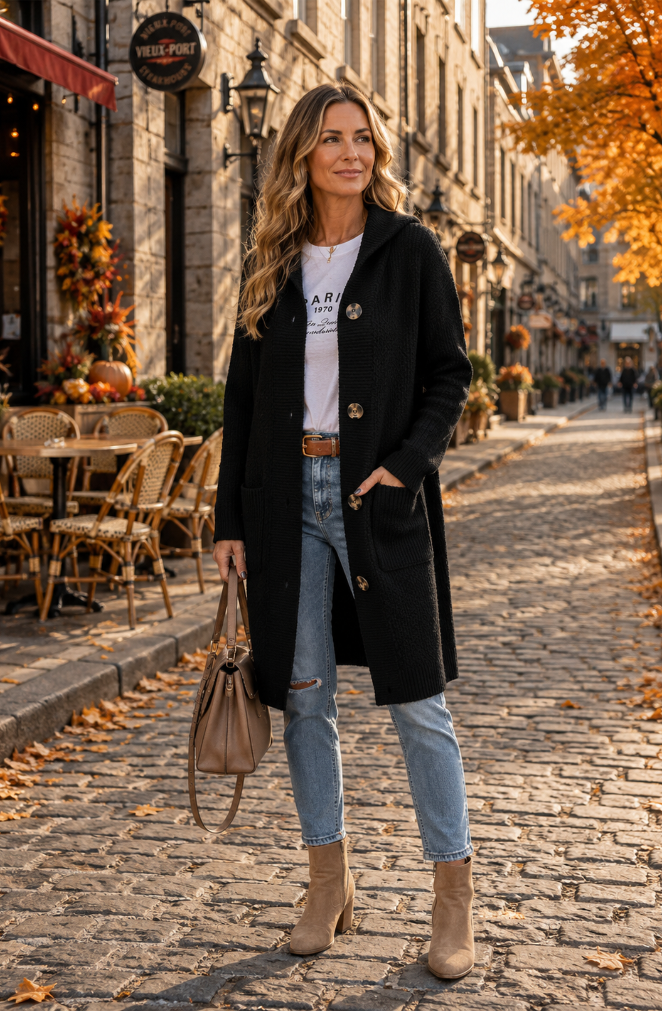 Élodie™ | Elegant Long Knit Cardigan
