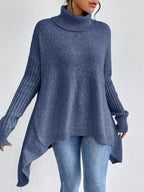 Turtleneck Dropped Shoulder Sweater