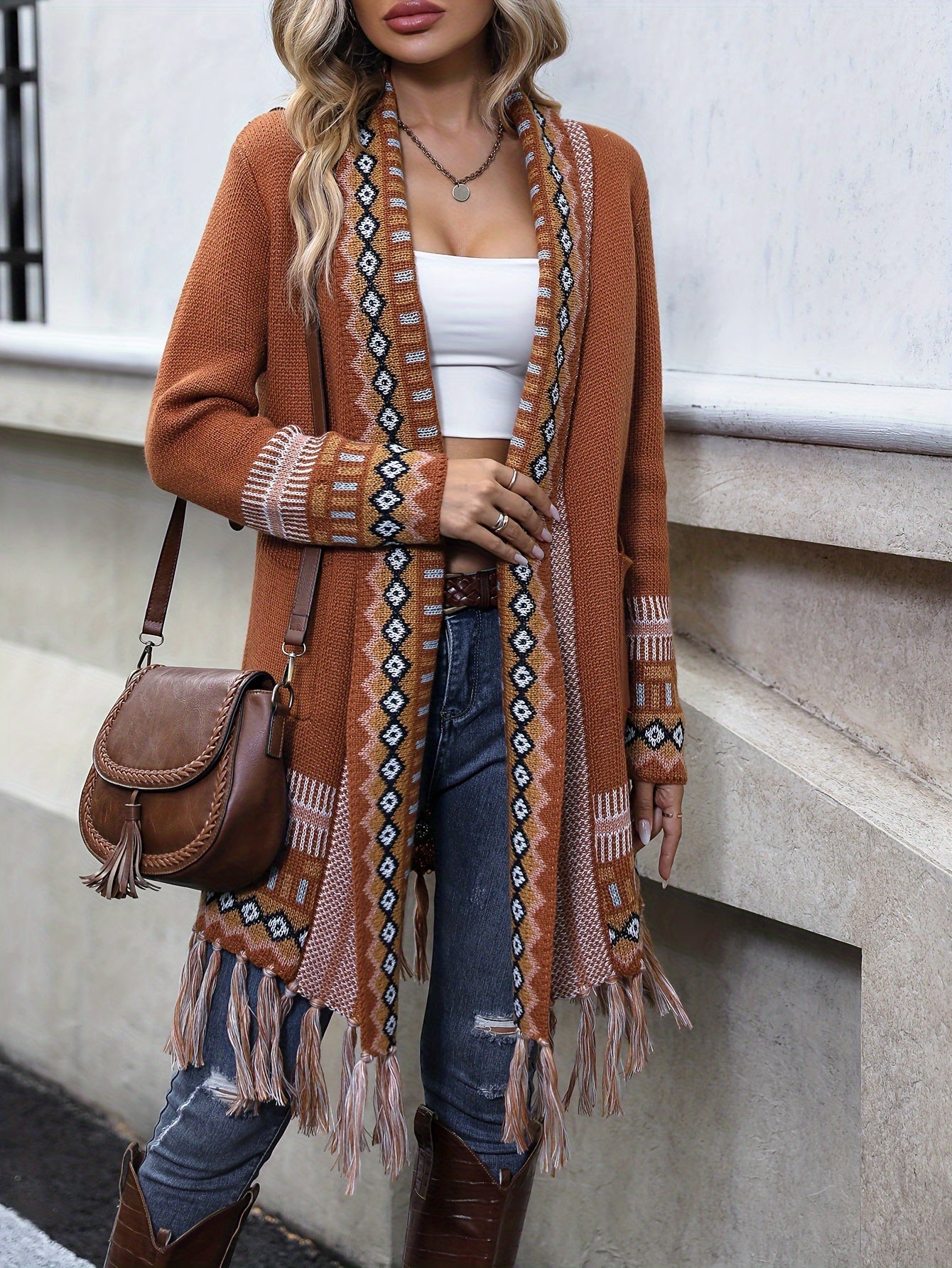 long boho vest