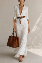 Isabella’s™ | Elegant Belted Maxi Dress