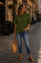 Elena™ The Asymmetric Button Blouse