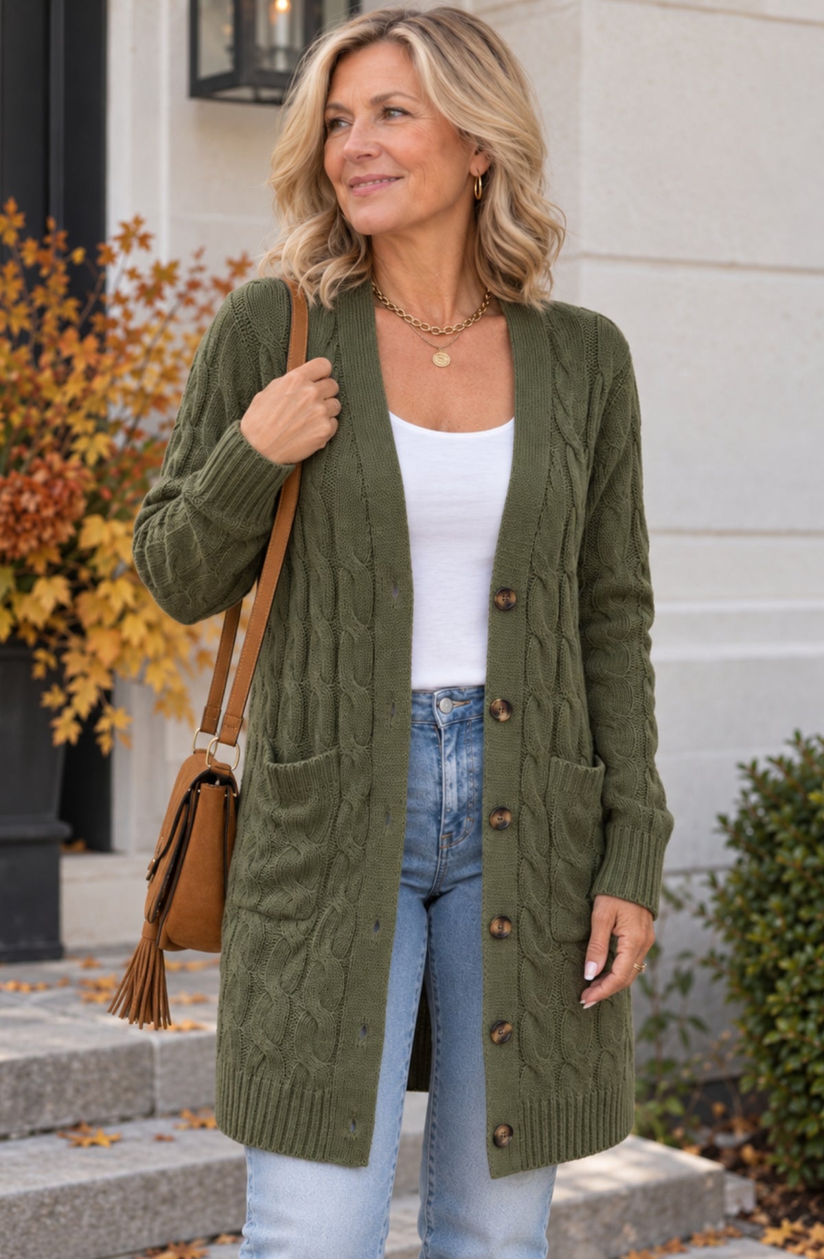 Charlotte™ Cable Knit Long Cardigan