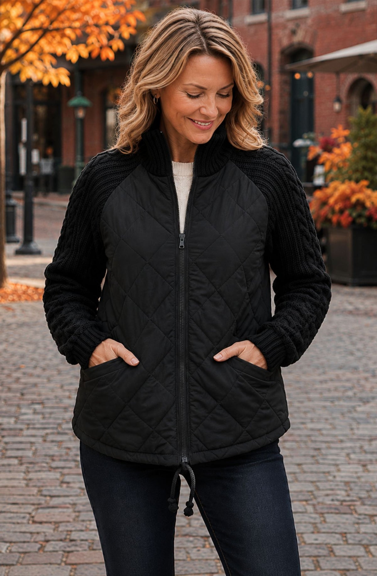 Sienna™ Quilted Knit Zip Jacket
