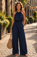 Selene™ | Effortless Halter Wide-Leg Jumpsuit