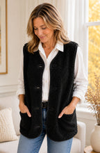 Liora™ Cozy Teddy Button Vest