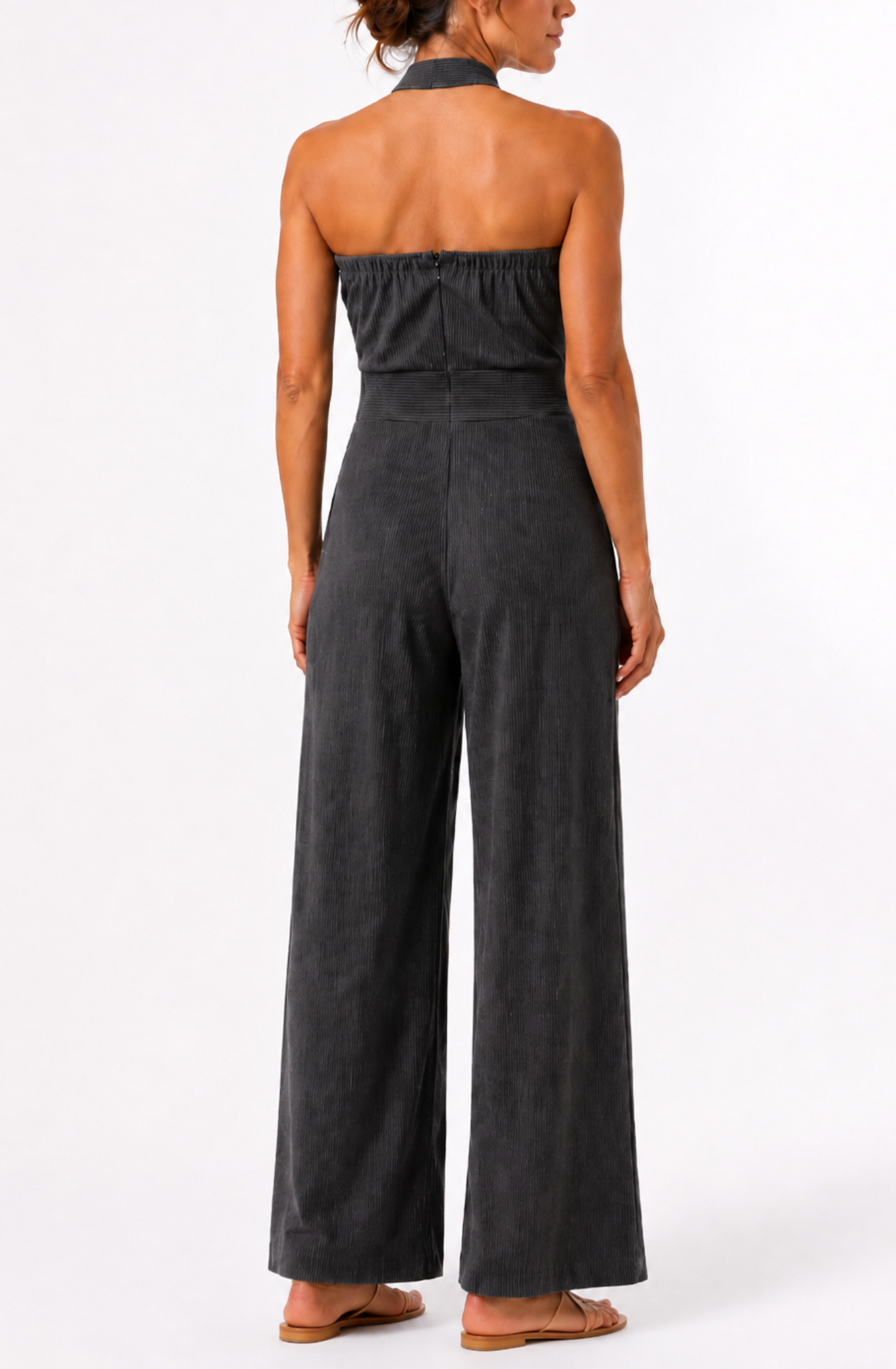 Valentina's™ | Cross-Halter Wide-Leg Jumpsuit