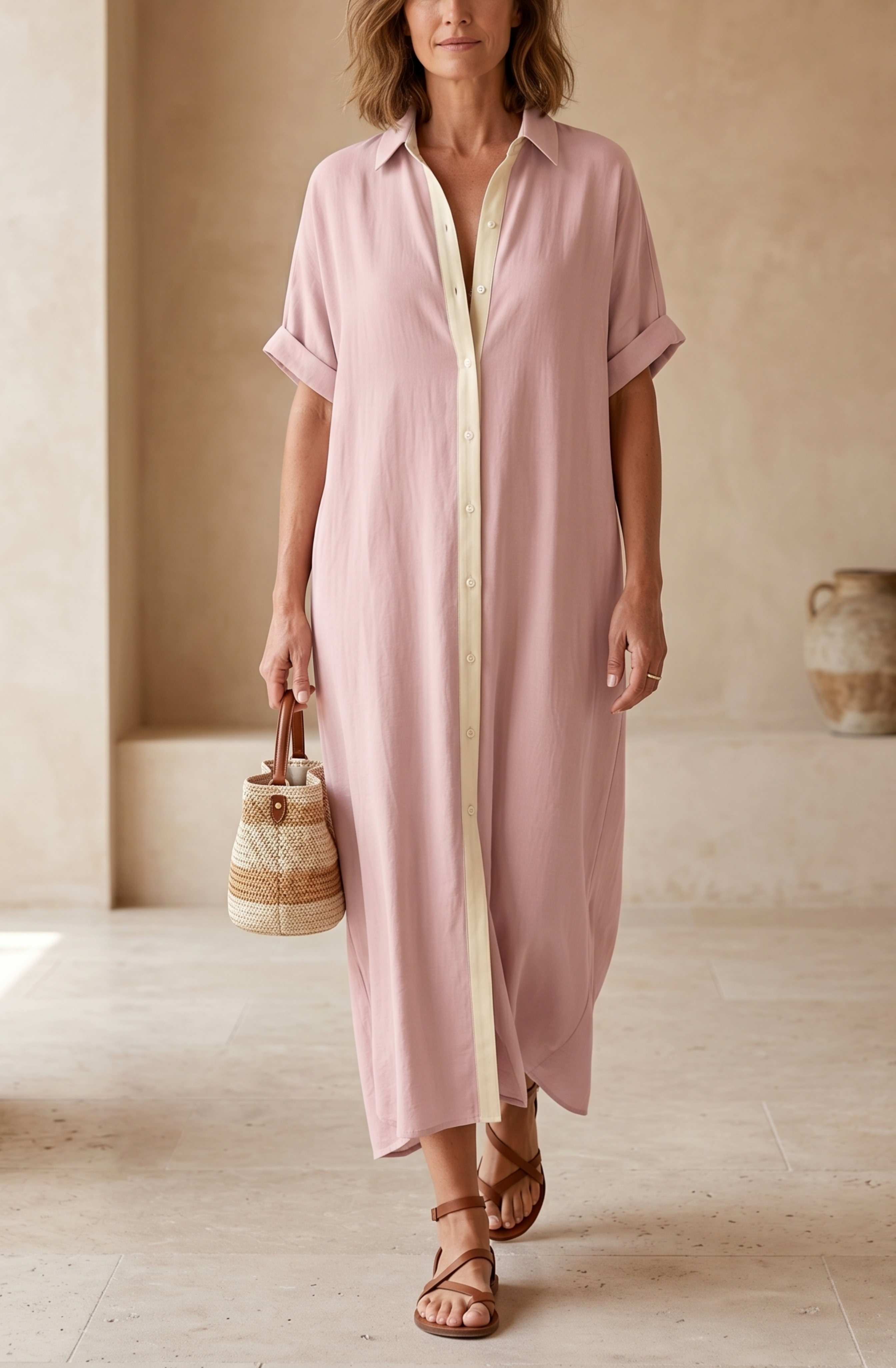 Amelia’s™ | Effortless Linen Shirt Dress