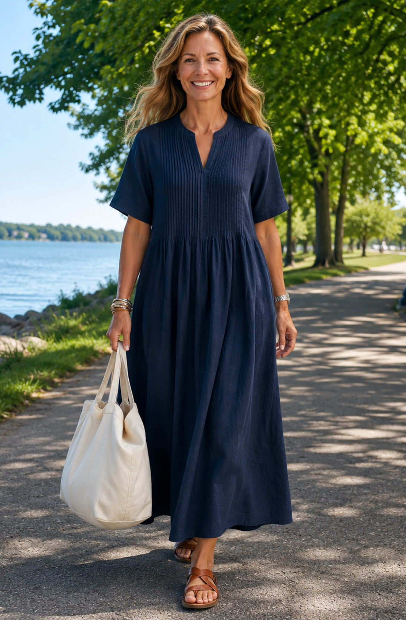 Celeste™ Graceful Pleated Maxi Dress