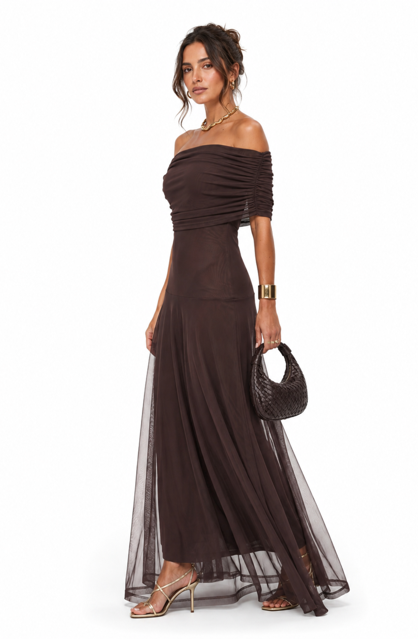 Liana™ | Draped Off-Shoulder Maxi Dress