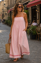 Lucia™ The Striped Strappy Maxi Dress