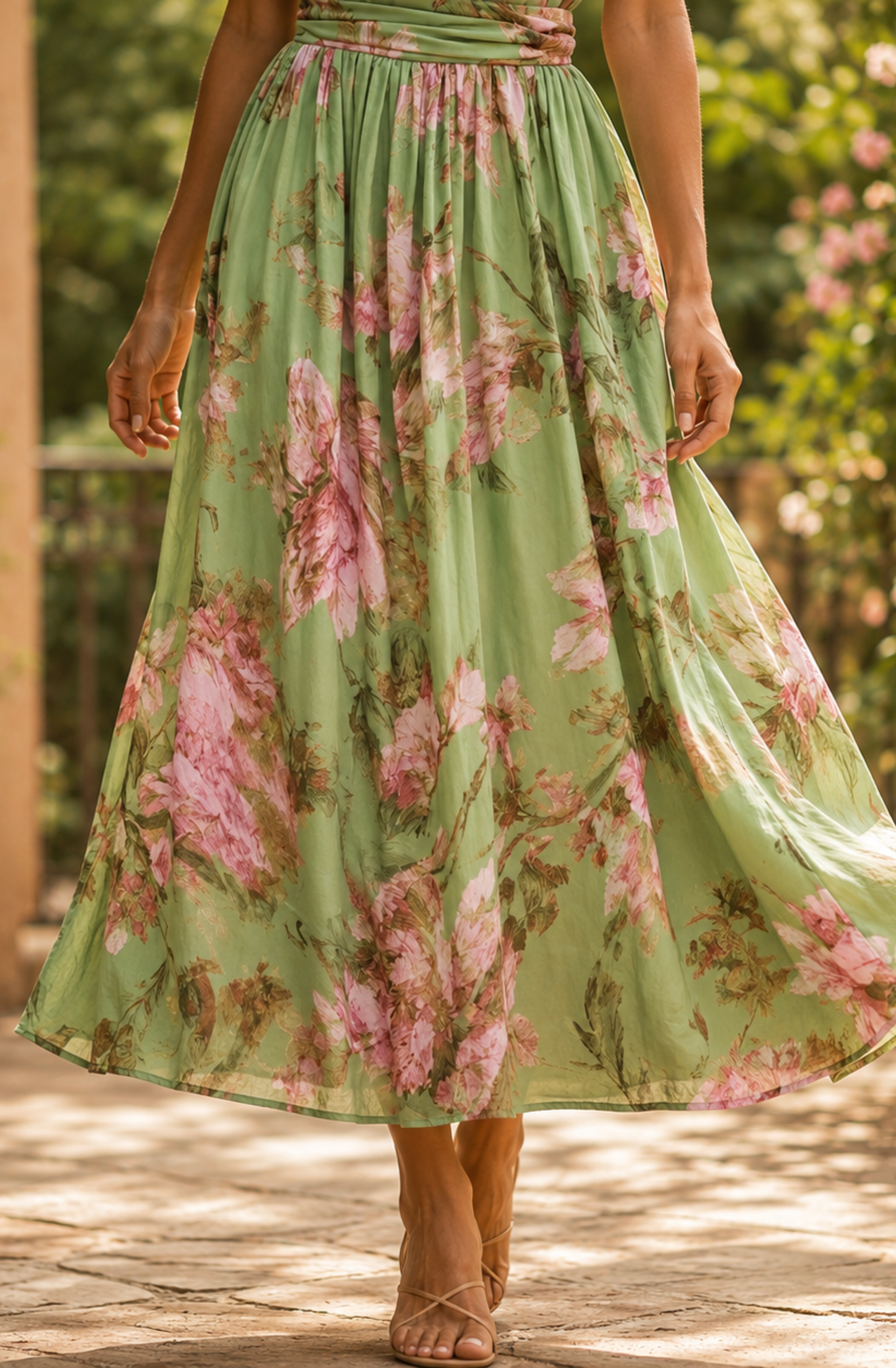 Serena™ | Elegant Halter Floral Maxi Dress
