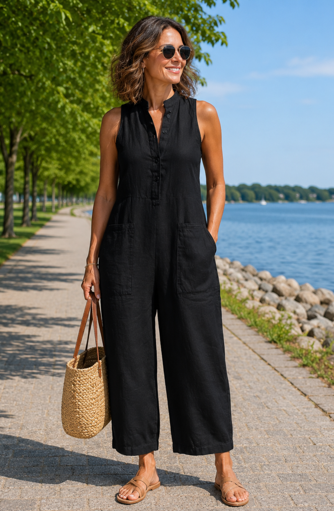 Arielle™ | Effortless Button Jumpsuit