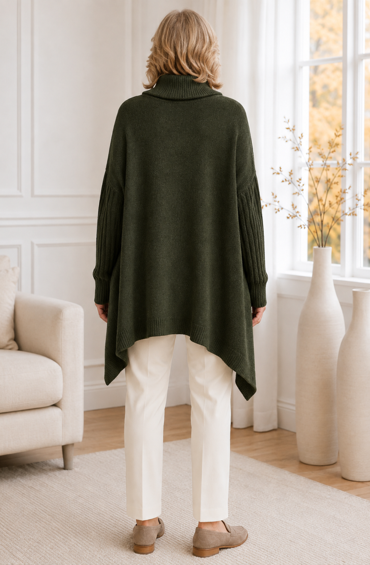 Elowen™ Asymmetrical Turtleneck Sweater