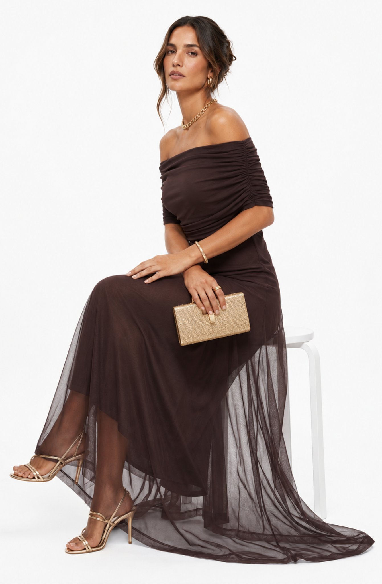 Liana™ | Draped Off-Shoulder Maxi Dress