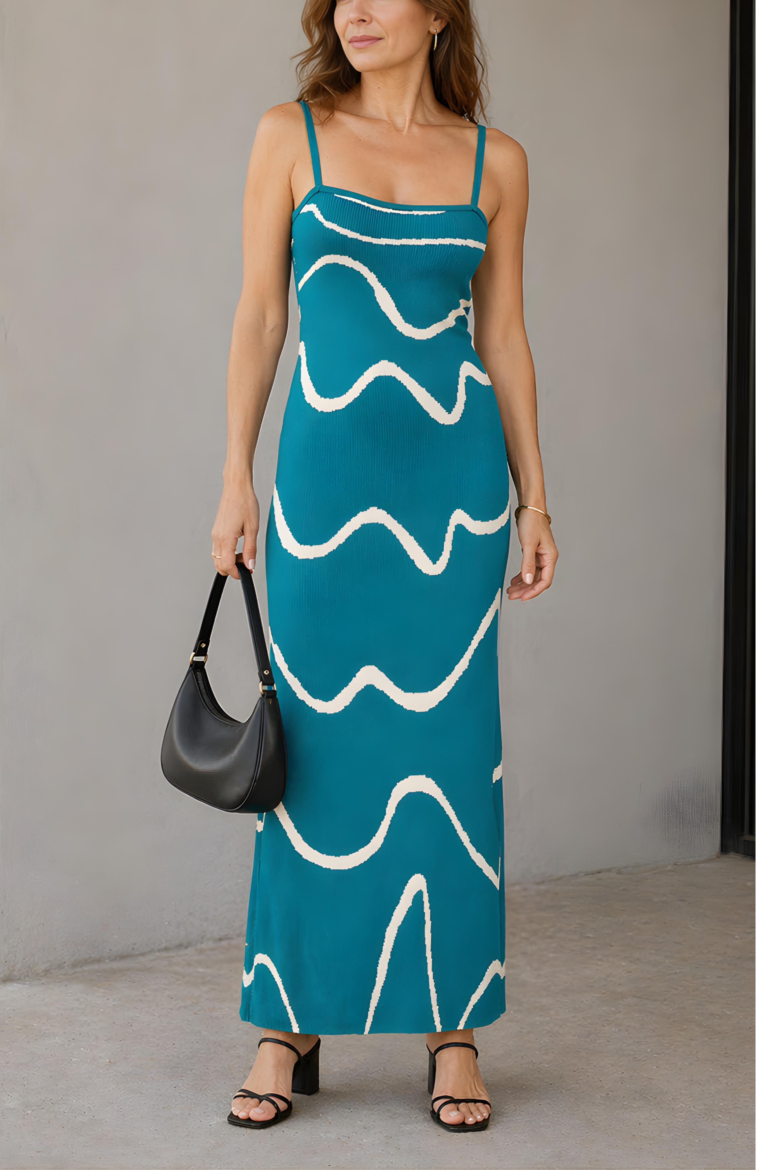 Serena™ | Sculpted Wave Maxi Dress