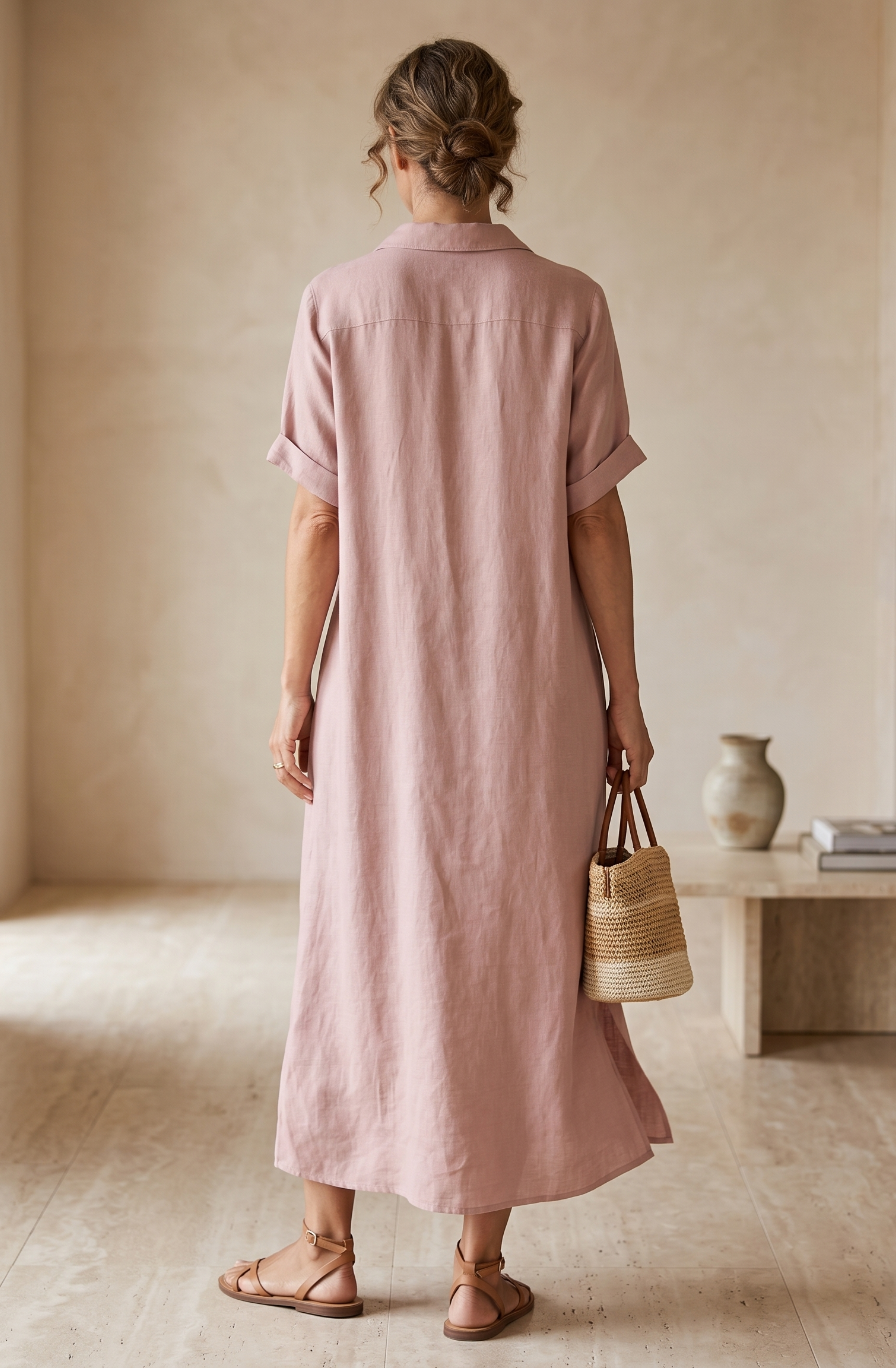 Amelia’s™ | Effortless Linen Shirt Dress