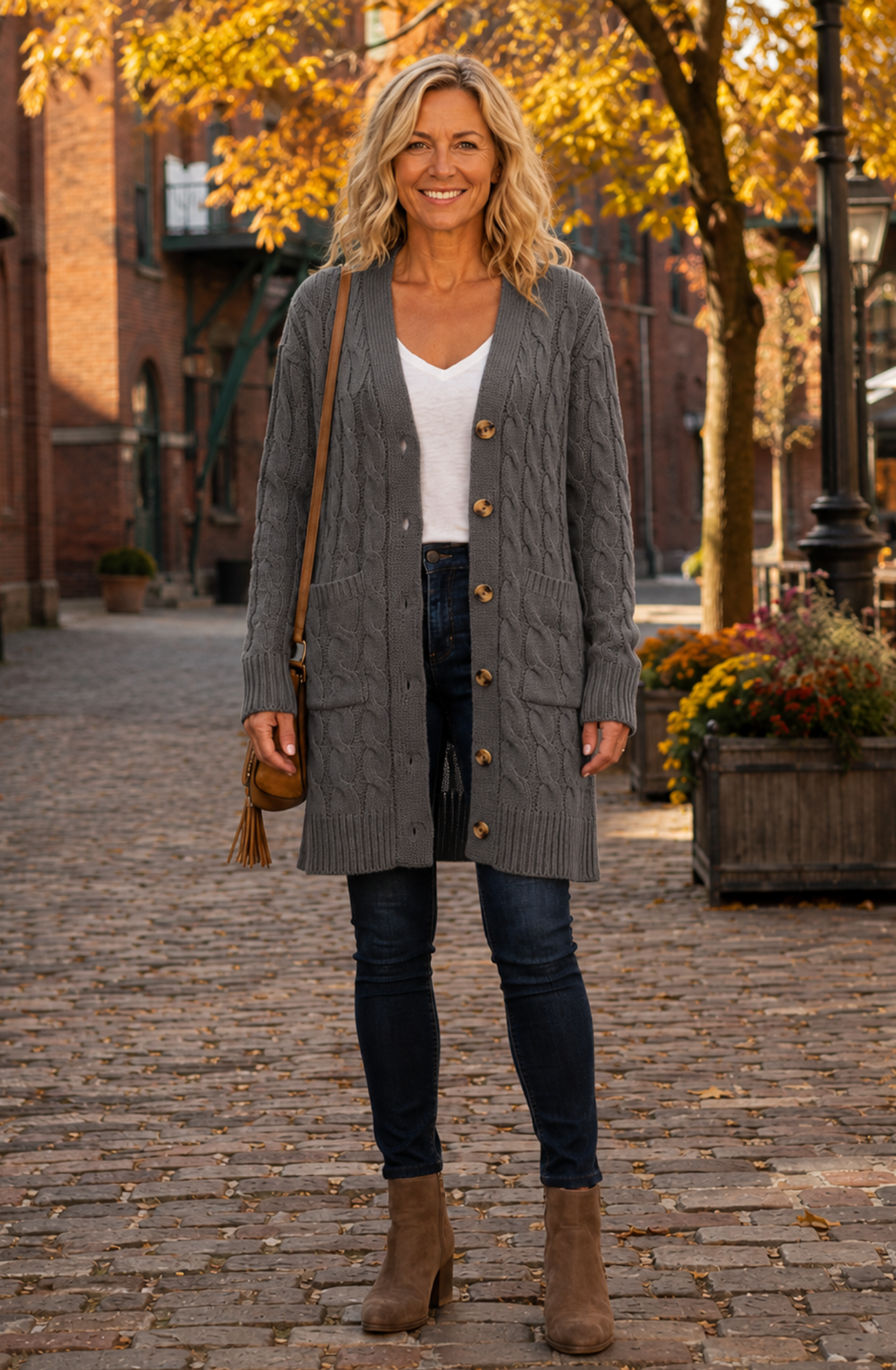 Charlotte™ Cable Knit Long Cardigan