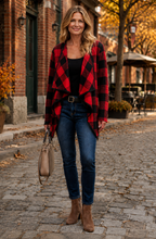 Sienna™ Plaid Draped Jacket
