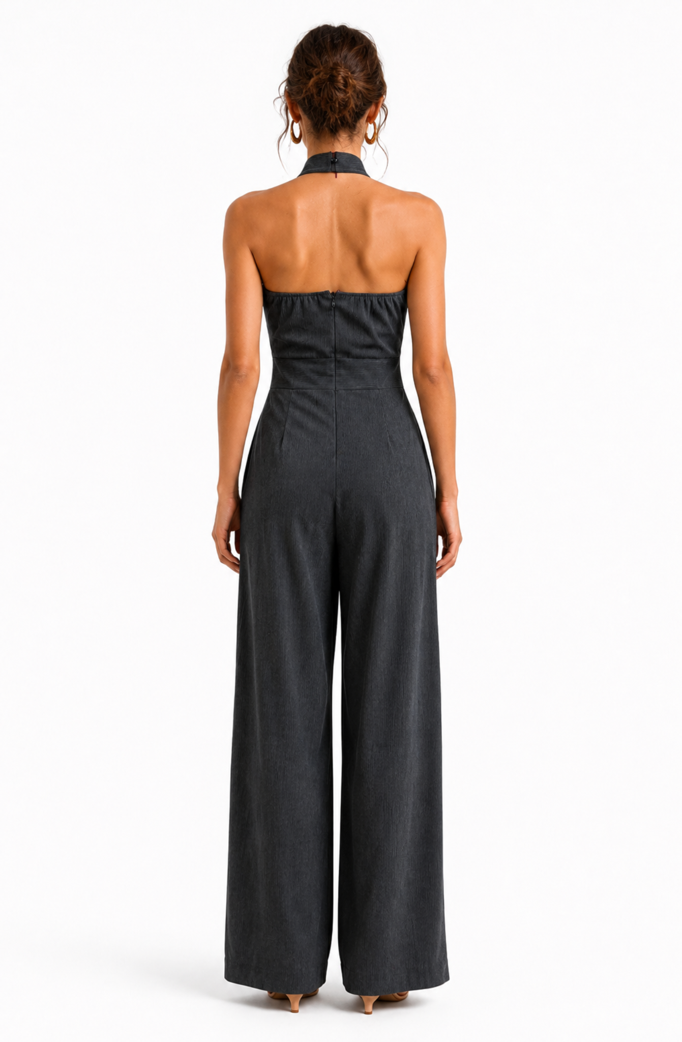 Valentina's™ | Cross-Halter Wide-Leg Jumpsuit