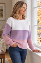 Elara™ Colour-Block Knit Sweater